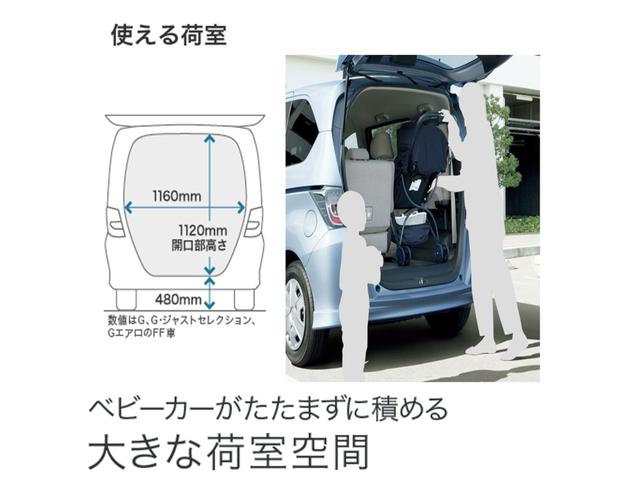 フリードハイブリッド ジャストセレクション オートクルーズコントロール スマートキー 電動スライドドア ディスプレイオーディオ ETC ECON機能 横滑り防止安全装備 ウォークスルー 3列シート7人乗り(12枚目)