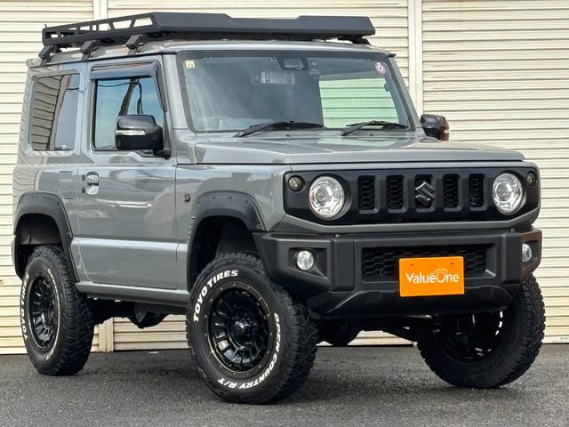 ジムニー XC ユーザー買取車両 ワンオーナー 禁煙車 2インチリフトアップ 社外フェンダートリム ルーフラック レザー調シートカバー 9インチ社外ナビ バックカメラ ミラー型ドライブレコーダー バークレイ16インチ(37枚目)