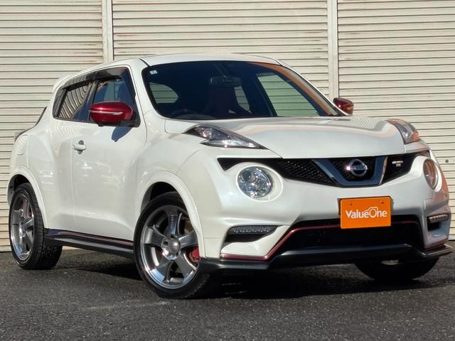 ジューク ニスモ　ＲＳ　純正レカロシート　４ＷＤ　１．６ターボエンジン　パドルシフト　ｎｉｓｍｏ製１８インチＡＷ　フジツボマフラー　ｎｉｓｍｏローダウンスプリング　純正ナビ　地デジＴＶ　Ｂｌｕｅｔｏｏｔｈオーディオ　ＨＩＤ（38枚目）