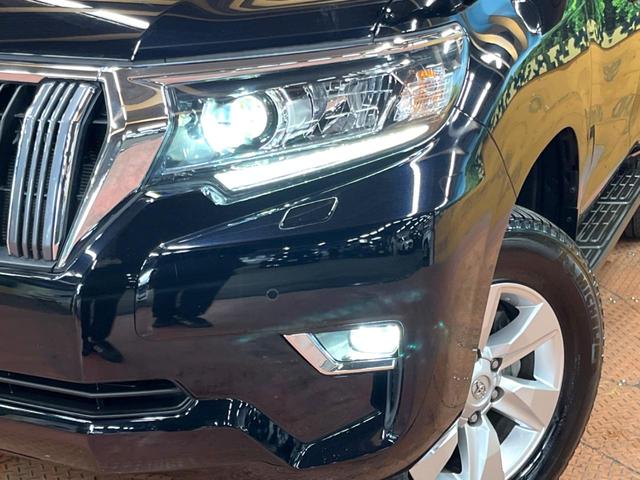 ランドクルーザープラド TX Lパッケージ サンルーフ 7人乗り 9型ナビ 黒革シート ブラックルーフレール シートエアコン セーフティセンス レーダークルーズ クリアランスソナー LEDヘッド 純正17アルミ バックカメラ ETC フルセグ(12枚目)