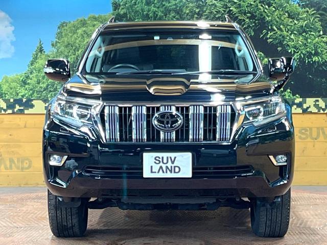 ランドクルーザープラド TX Lパッケージ サンルーフ 7人乗り 9型ナビ 黒革シート ブラックルーフレール シートエアコン セーフティセンス レーダークルーズ クリアランスソナー LEDヘッド 純正17アルミ バックカメラ ETC フルセグ(14枚目)