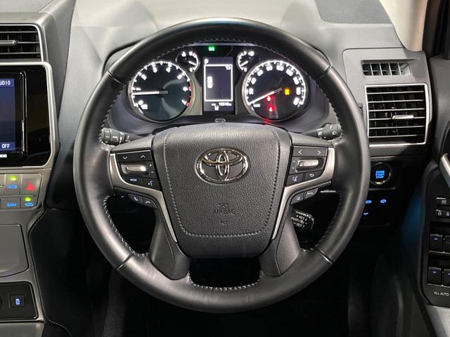 ランドクルーザープラド TX Lパッケージ サンルーフ 7人乗り 9型ナビ 黒革シート ブラックルーフレール シートエアコン セーフティセンス レーダークルーズ クリアランスソナー LEDヘッド 純正17アルミ バックカメラ ETC フルセグ(39枚目)