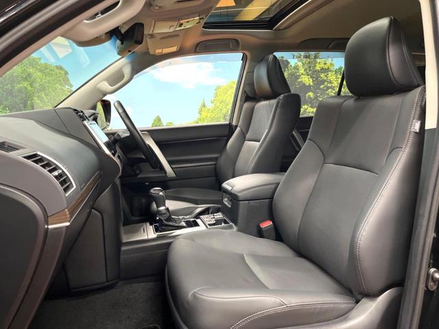 ランドクルーザープラド TX Lパッケージ サンルーフ 7人乗り 9型ナビ 黒革シート ブラックルーフレール シートエアコン セーフティセンス レーダークルーズ クリアランスソナー LEDヘッド 純正17アルミ バックカメラ ETC フルセグ(45枚目)