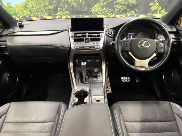 NX NX300h Fスポーツ 4WD 10型ナビ 全周囲カメラ ルーフレール 3眼LEDヘッド 禁煙車 黒革シート パワーバックドア シートエアコン レクサスセーフティ レーダークルーズ BSM クリアランスソナー 純正18アルミ(2枚目)