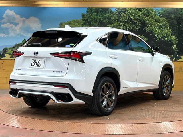 NX NX300h Fスポーツ 4WD 10型ナビ 全周囲カメラ ルーフレール 3眼LEDヘッド 禁煙車 黒革シート パワーバックドア シートエアコン レクサスセーフティ レーダークルーズ BSM クリアランスソナー 純正18アルミ(17枚目)