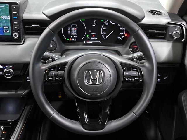 ヴェゼル e:HEV X・HuNTパッケージ 禁煙車 純正SDナビ 衝突被害軽減システム レーダークルーズ コーナーセンサー ハーフレザーシート ドラレコ バックカメラ スマートキー LEDヘッド ナビ連動ETC オートハイビーム 車線逸脱警報(11枚目)