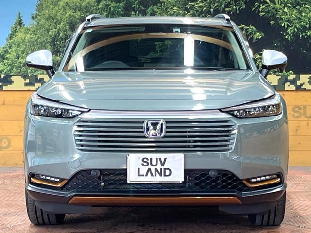 ヴェゼル e:HEV X・HuNTパッケージ 禁煙車 純正SDナビ 衝突被害軽減システム レーダークルーズ コーナーセンサー ハーフレザーシート ドラレコ バックカメラ スマートキー LEDヘッド ナビ連動ETC オートハイビーム 車線逸脱警報(14枚目)