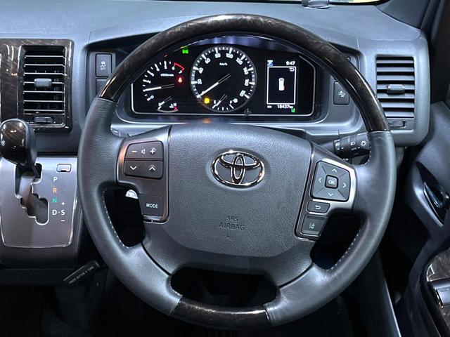 ハイエースバン スーパーGL ダークプライムII 後席モニター SDナビ 全周囲カメラ 両側パワスラ 禁煙車 フルセグTV 衝突軽減 LEDヘッド 純正15アルミ ハーフレザーシート 車線逸脱警報 オートハイビーム コーナーセンサー ETC2.0(11枚目)