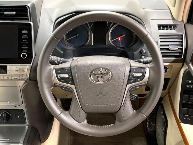 ランドクルーザープラド TX Lパッケージ マットブラックエディション サンルーフ 7人乗 全周囲カメラ ベージュ革シート レーダークルーズ 禁煙車 レザーシート ブラインドスポットモニター シートベンチレーション クリアランスソナー LEDヘッド ルーフレール ETC(12枚目)