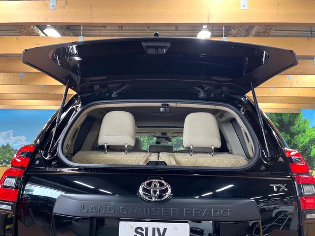ランドクルーザープラド TX Lパッケージ マットブラックエディション サンルーフ 7人乗 全周囲カメラ ベージュ革シート レーダークルーズ 禁煙車 レザーシート ブラインドスポットモニター シートベンチレーション クリアランスソナー LEDヘッド ルーフレール ETC(30枚目)