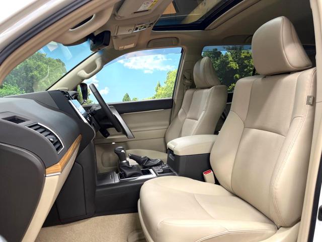 ランドクルーザープラド TX Lパッケージ マットブラックエディション サンルーフ メーカーナビ 全周囲カメラ 7人乗り ブラインドスポットモニター ベージュ革シート 禁煙車 シートエアコン ルーフレール セーフティセンス レーダークルーズ 純正18アルミ ETC2.0(47枚目)