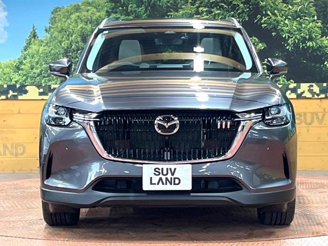 CX-80 XD Lパッケージ パノラマルーフ BOSEサウンド 12型ナビ 全周囲カメラ ルーフレール 6人乗り 後席ウォークスルー 禁煙車 白革シート シートヒーター パワーバックドア BSM 純正20アルミ LEDヘッド(14枚目)