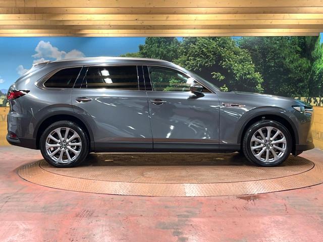 CX-80 XD Lパッケージ パノラマルーフ BOSEサウンド 12型ナビ 全周囲カメラ ルーフレール 6人乗り 後席ウォークスルー 禁煙車 白革シート シートヒーター パワーバックドア BSM 純正20アルミ LEDヘッド(62枚目)