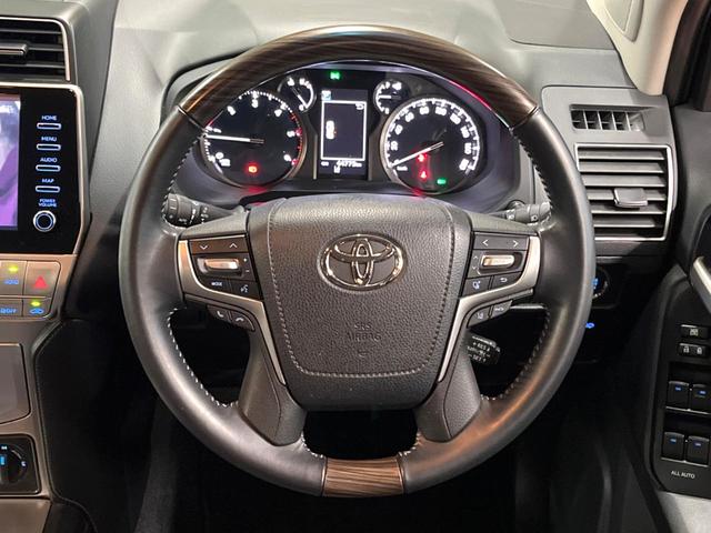 ランドクルーザープラド TX Lパッケージ モデリスタエアロ 禁煙車 メーカーナビ 全周囲カメラ ディーゼル ブラインドスポットモニター 衝突軽減 レーダークルーズ 黒革シート シートエアコン ドラレコ コーナーセンサー LEDヘッド ETC(11枚目)