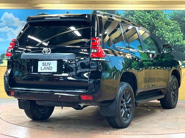 ランドクルーザープラド TX Lパッケージ マットブラックエディション サンルーフ メーカーナビ 全周囲カメラ 7人乗り ブラインドスポットモニター ベージュ内装 禁煙車 シートエアコン セーフティセンス レーダークルーズ クリアランスソナー ルーフレール 純正18アルミ(17枚目)