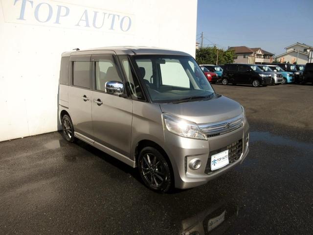 スペーシアカスタム TS ターボ 10インチandroidナビ Bluetooth対応 ETC 左右パワースライドドア 社外アルミホイール エアロ スマートキー タイミングチェーン スチールシルバーメタリック 革巻きハンドル(11枚目)