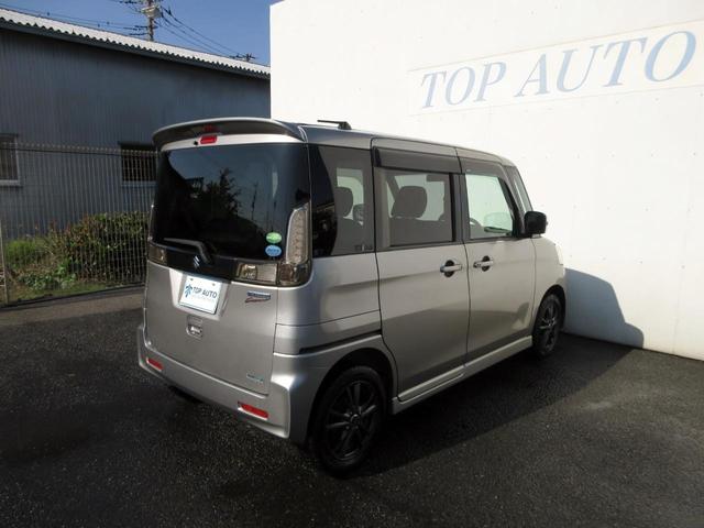 スペーシアカスタム TS ターボ 10インチandroidナビ Bluetooth対応 ETC 左右パワースライドドア 社外アルミホイール エアロ スマートキー タイミングチェーン スチールシルバーメタリック 革巻きハンドル(15枚目)