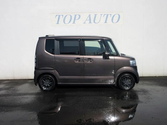 N-BOX G ターボSSパッケージ 修復歴無し ブレーキサポート メモリーナビ(Bluetooth・フルセグ) バックカメラ 左右パワースライド パドルシフト クルーズコントロール HIDライト 社外アルミホイール タイミングチェーン(7枚目)