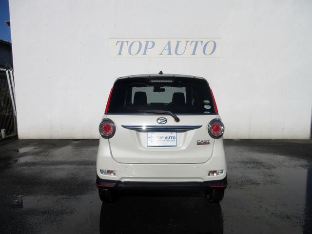 キャスト スポーツＳＡＩＩ　ターボ　修復歴無し　ツートン　ブレーキサポート　パドルシフト　メモリーナビ（Ｂｌｕｅｔｏｏｔｈ・フルセグ・ＤＶＤ）　バックカメラ　ＥＴＣ　ハーフレザーシート　シートヒーター　エアロ　アルミホイール（5枚目）