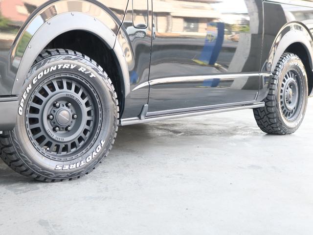 ハイエースワゴン GL アルパインBIG-Xナビ ETC シートカバー ルーフスピーカー オープンカントリー NC1・16インチAW フローリング リクライニング加工 ブラックエディション アルティメットLEDテールランプ(32枚目)