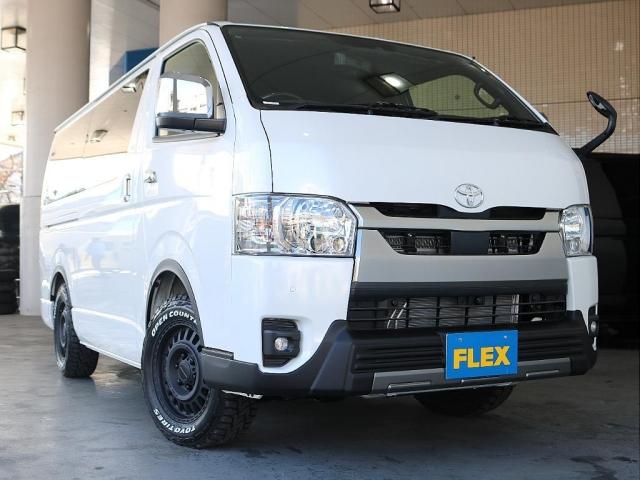 ハイエースバン ロングスーパーＧＬ　ダークプライムＳ　カロッツェリア７インチナビ　ＥＴＣ２．０　Ｔフォースフロントスポイラー　オープンカントリー　ＮＣ１・１６インチ　アルティメットテール　ベッドキット　デジタルインナーミラー　パノラミックビューモニター（18枚目）