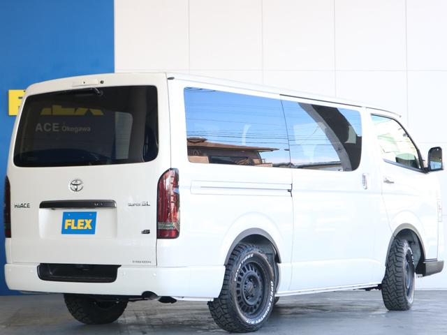 ハイエースバン ロングスーパーＧＬ　ダークプライムＳ　カロッツェリア７インチナビ　ＥＴＣ２．０　Ｔフォースフロントスポイラー　オープンカントリー　ＮＣ１・１６インチ　アルティメットテール　ベッドキット　デジタルインナーミラー　パノラミックビューモニター（40枚目）