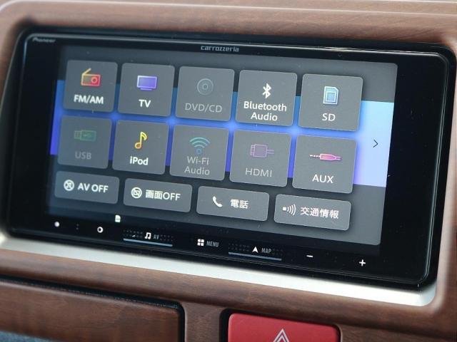 ハイエースバン ロングスーパーＧＬ　カロッツェリア７インチナビ　ＥＴＣ２．０　ブラックエディション　アルティメットテールブラック　ナスカータイヤ　ＮＣ１・１６インチ　シートカバー　インテリアパネル　Ｒｅグリル　デジタルインナーミラー（4枚目）