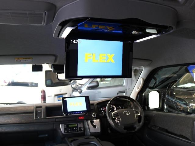 ハイエースワゴン ＧＬ　アルパインＢＩＧ－Ｘ　ＥＴＣ　フロントスポイラー　ナスカータイヤ　バルベロアーバン１７インチＡＷ　１２．８フリップダウンモニター　シートカバー　フロントスポイラー　ルーフスピーカー　インテリアパネル（9枚目）