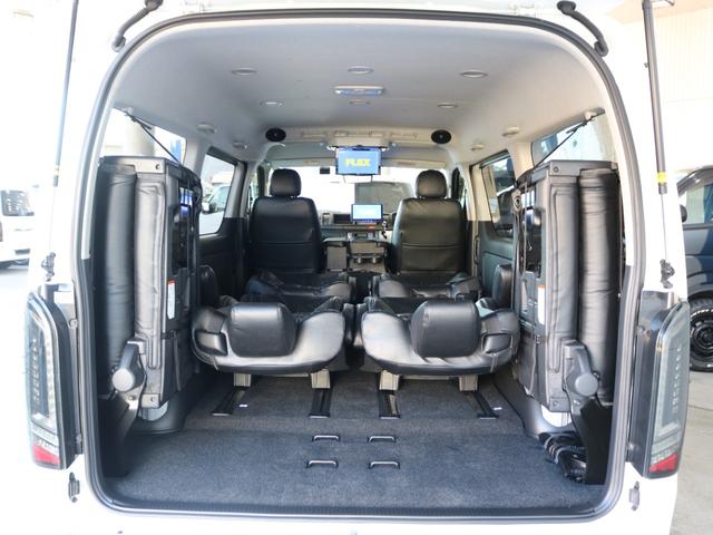 ハイエースワゴン ＧＬ　アルパインＢＩＧ－Ｘ　ＥＴＣ　フロントスポイラー　ナスカータイヤ　バルベロアーバン１７インチＡＷ　１２．８フリップダウンモニター　シートカバー　フロントスポイラー　ルーフスピーカー　インテリアパネル（30枚目）