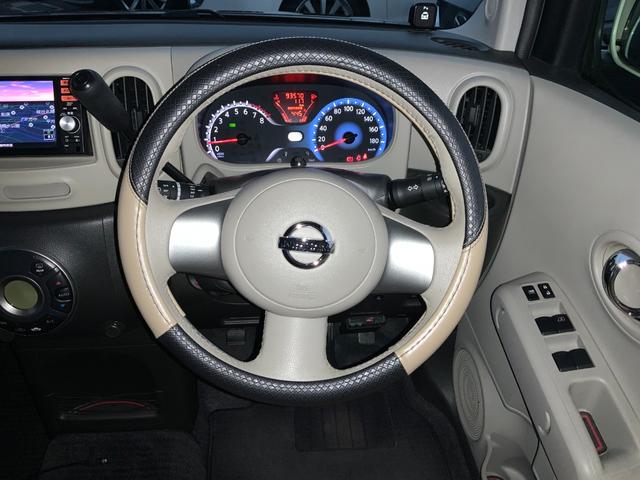 キューブ １５Ｘ　Ｖセレクション　自社ユーザー買取車／ホワイトパールルーフ（ツートン）／ヴィンテージキャメルインテリア／フォグライト／プラズマクラスター付きＡＡＣ／インテリジェントキー・Ｐスタート／純正ナビ／フルセグ／Ｂカメラ／ＥＴＣ（3枚目）