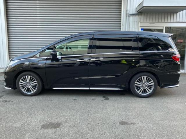 オデッセイハイブリッド ハイブリッドアブソルート・ＥＸホンダセンシング　新品タイヤ／保証書／純正　９インチ　ＳＤナビ／衝突安全装置／両側電動スライドドア／シートヒーター／マルチビューカメラシステム／車線逸脱防止支援システム／シート　ハーフレザー　衝突被害軽減システム（2枚目）