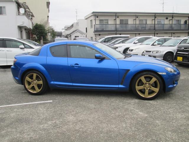 ＲＸ－８ タイプＳ　ロータリーエンジン　走行４３千キロ　車検整備付　６速マニュアル　ナビ　ＣＤ　ＥＴＣ　革シート　パワーシート　ゴールドペイント１８インチＡＷ　ＨＩＤライト　キーレス（5枚目）