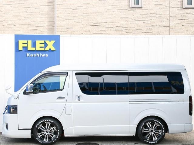 ハイエースバン スーパーＧＬ　ダークプライムＩＩ　バン　スーパーＧＬ　ダークプライムＩＩ　ワイドバン　４ＷＤ　ＵＩビークル強化スタビライザー　ショックアブソーバー　内装架装車ＭＲＴ　アルパインＢＩＧ－Ｘ１１ナビ　ＥＴＣ　間仕切りカーテン　ローダウン車（8枚目）