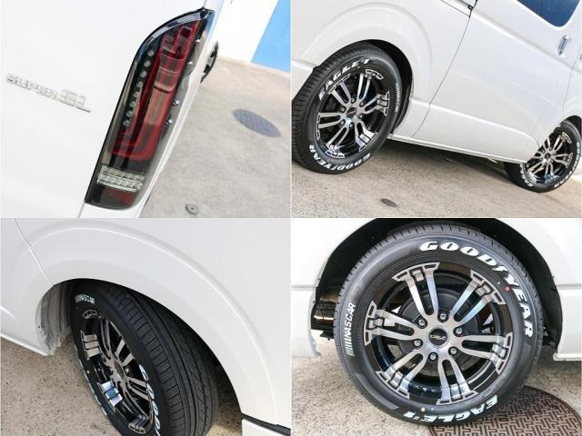 ハイエースバン スーパーＧＬ　ダークプライムＩＩ　バン　スーパーＧＬ　ダークプライムＩＩ　ワイドバン　４ＷＤ　ＵＩビークル強化スタビライザー　ショックアブソーバー　内装架装車ＭＲＴ　アルパインＢＩＧ－Ｘ１１ナビ　ＥＴＣ　間仕切りカーテン　ローダウン車（15枚目）