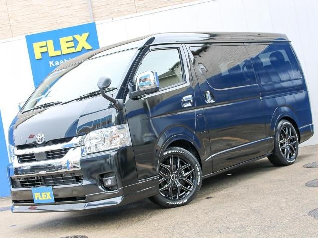 ハイエースワゴン GL ロング ワゴン GL 2WD スタンダードパッケージ スマートベッドキット アルパインBIG-X11フルスペック アルパイン12.8型フリップダウンモニター ローダウン車 キャンピング LEDテールランプ(3枚目)