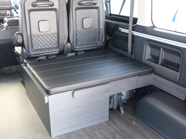 ハイエースワゴン GL ロング ワゴンGL 内装アレンジVer1 サイドテーブル アルパインBIG-X11ナビ ETC2.0 12.8型フリップダウンモニター ブラックエディション 艶有り ローダウン バッドフェイスボンネット(38枚目)