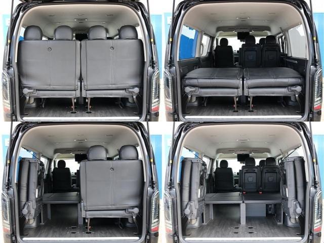 ハイエースワゴン GL ロング ワゴンGL 内装アレンジVer1 サイドテーブル アルパインBIG-X11ナビ ETC2.0 12.8型フリップダウンモニター ブラックエディション 艶有り ローダウン バッドフェイスボンネット(40枚目)