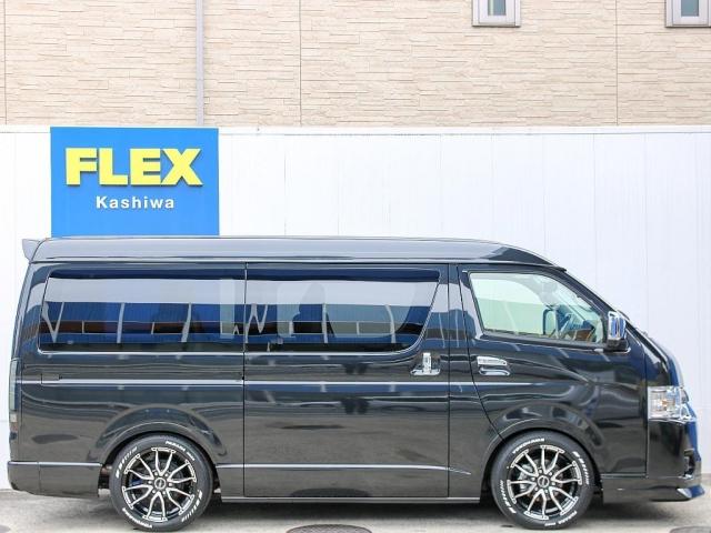 ハイエースワゴン GL ロング ファインテックツアラー オットマン付きキャプテンシート 両側パワースライドドア アルパインBIG-X11ナビ アルパイン12.8型フリップダウンモニター シートカバー キャンピングカー カスタム インテリアパネル ローダウン(8枚目)