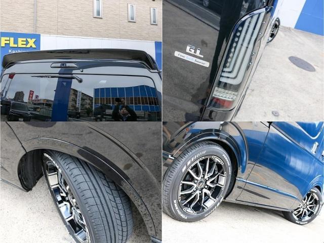 ハイエースワゴン GL ロング ファインテックツアラー オットマン付きキャプテンシート 両側パワースライドドア アルパインBIG-X11ナビ アルパイン12.8型フリップダウンモニター シートカバー キャンピングカー カスタム インテリアパネル ローダウン(14枚目)