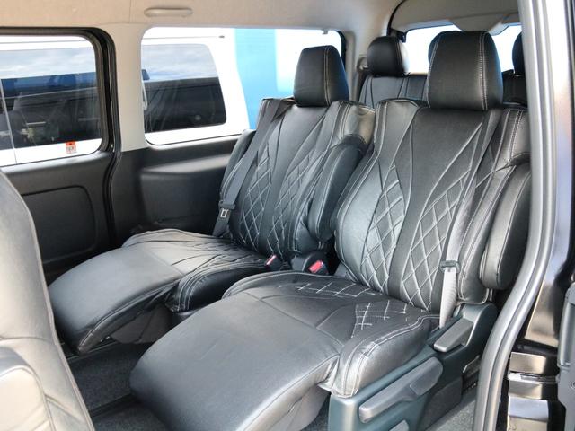 ハイエースワゴン GL ロング ファインテックツアラー オットマン付きキャプテンシート 両側パワースライドドア アルパインBIG-X11ナビ アルパイン12.8型フリップダウンモニター シートカバー キャンピングカー カスタム インテリアパネル ローダウン(30枚目)