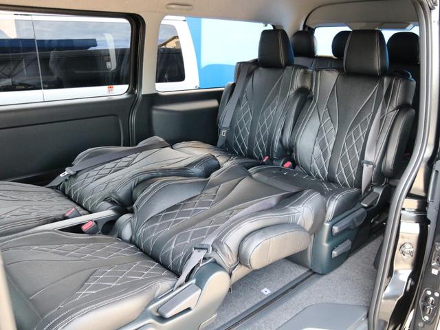 ハイエースワゴン GL ロング ファインテックツアラー オットマン付きキャプテンシート 両側パワースライドドア アルパインBIG-X11ナビ アルパイン12.8型フリップダウンモニター シートカバー キャンピングカー カスタム インテリアパネル ローダウン(33枚目)