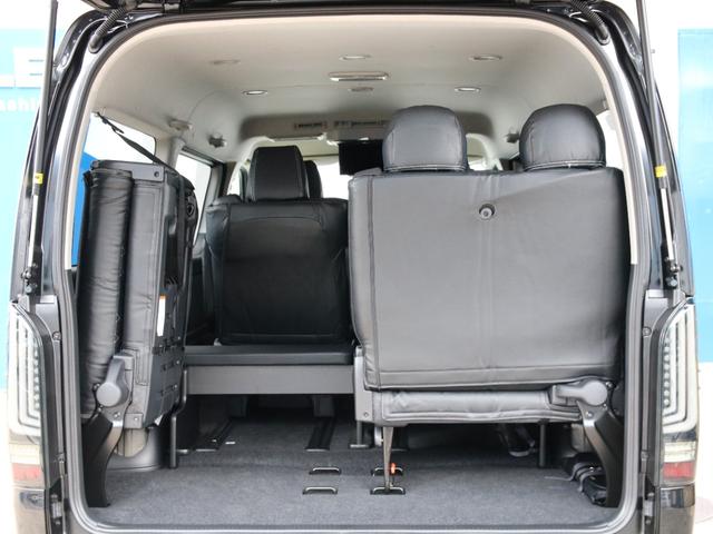 ハイエースワゴン GL ロング ファインテックツアラー オットマン付きキャプテンシート 両側パワースライドドア アルパインBIG-X11ナビ アルパイン12.8型フリップダウンモニター シートカバー キャンピングカー カスタム インテリアパネル ローダウン(38枚目)