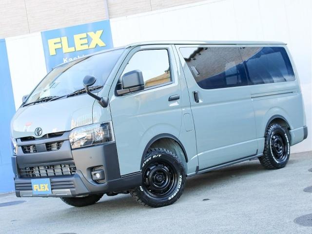 ハイエースバン スーパーGL ダークプライムII スーパーGL アースカラー オフロードパッケージ クリーンディーゼル4WD ブラックエディション キャンピングカー ベッドキット シートカバー カスタム アルパインBIG-X11ナビ ETC2.0(3枚目)