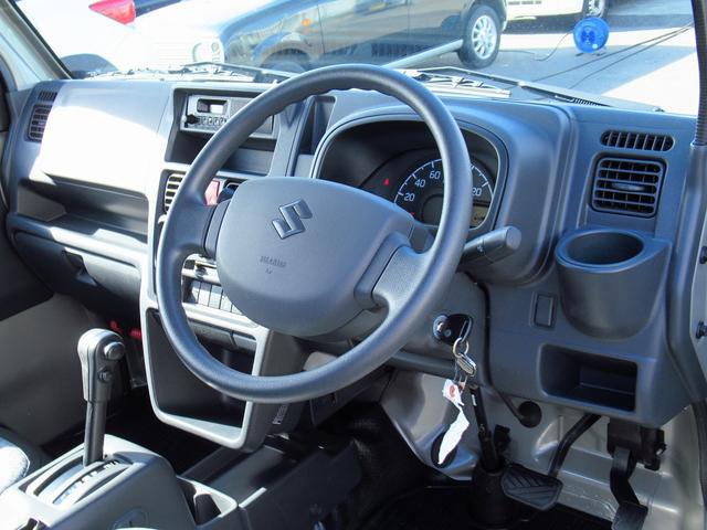 キャリイトラック KCエアコン・パワステ 4速AT FM/AMラジオ キーレスエントリー 衝突被害軽減ブレーキ 後方誤発進抑制機能 車両走行安定補助システム アイドリングストップ アングルポスト オートライト パワーウィンドウ 電源ソケット(17枚目)