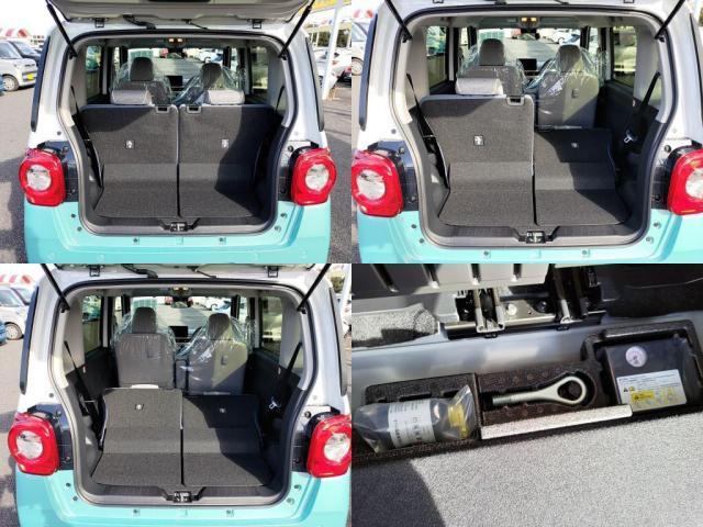 ムーヴキャンバス ストライプスＧターボ　届出済未使用車　ＬＥＤライト両Ａドア衝突軽減ＢコーナＳキーフ（8枚目）