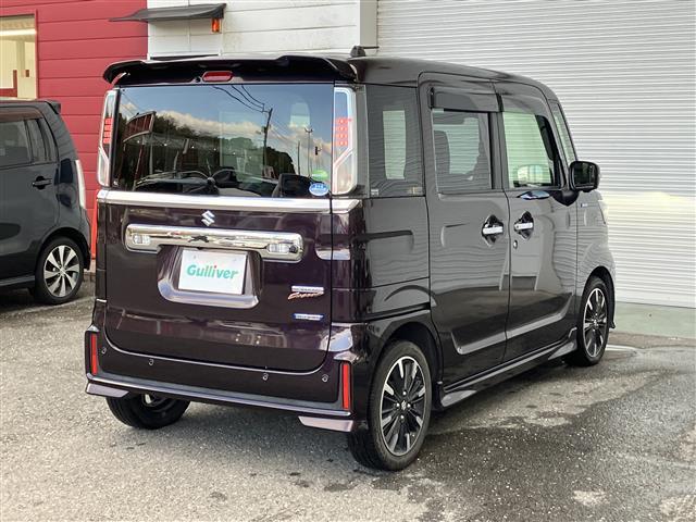 スペーシアカスタム ハイブリッドＸＳターボ　禁煙車ディーラーナビ　ＣＤ／ＢＴ／ＵＳＢ　３６０度カメラ　両側パワスラ　ＡＣＣ　パドルシフト　シートヒーター　ＬＥＤヘッドライト　オートハイビーム　ハーフレザーシート　コーナーセンサー（37枚目）