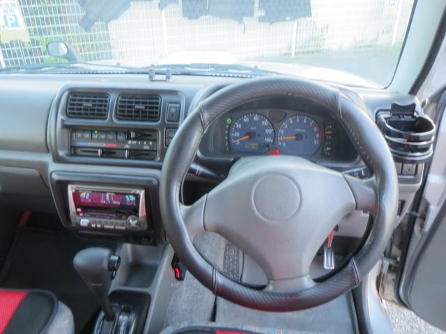 ジムニー ＸＣ　カセット　ＡＭ　ＦＭラジオ　ＥＴＣ　エアコン　リモコンミラー　キーレスエントリー　パワーステアリング　パワーウィンド　アルミホイール　４ＡＴ　４ＷＤ　ターボ　タイミングチェーンエンジン（3枚目）