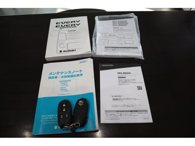 エブリイワゴン PZターボスペシャル 自社保証3ヵ月付 タイヤ新品 両側電動スライド ケンウッドフローティングナビ 前後ドライブレコーダー シートヒーター ディスチャージヘッドライト スペアキー付(53枚目)
