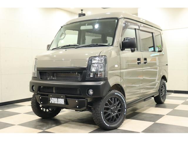 エブリイワゴン ＰＺターボスペシャル　４ＷＤ／ハイルーフ／両側パワースライドドア／新品１５ＡＷ／リフトアップ／ショートバンパー／スキッドバンパー／ヘッドライトインナーブラック塗装／テールレンズキャンディーブラック塗装／色替車（4枚目）