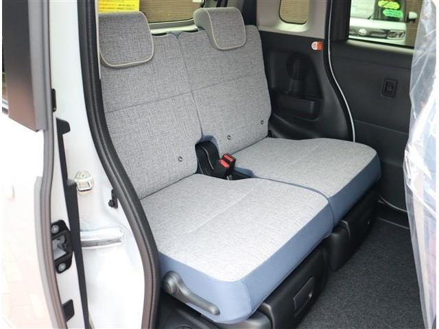 ムーヴキャンバス ストライプスG t届出済み未使用車 バックカメラ付 衝突軽減ブレーキ LEDライト 両側電動スライドドア スマートキー I-STOP 電動パーキングブレーキ コーナーセンサー オートエアコン シートヒーター(9枚目)